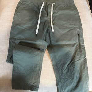 Vuori army green rip stop pants